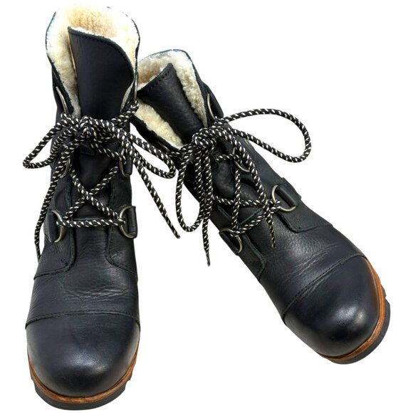 Sorel NL2703 Joan of Arctic Wedge Mid Shearling Lace Up Boot - Picture 13 of 13